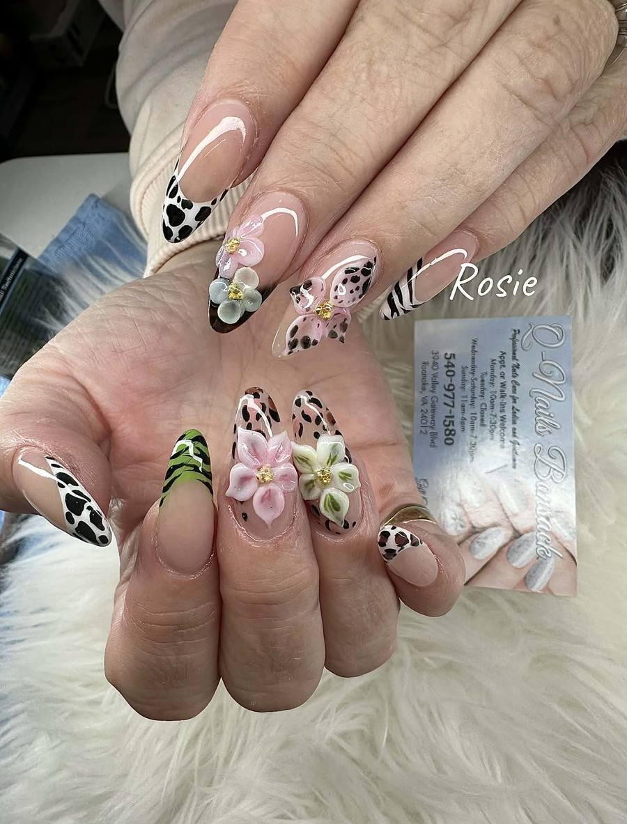 Leopard 3D Flowers