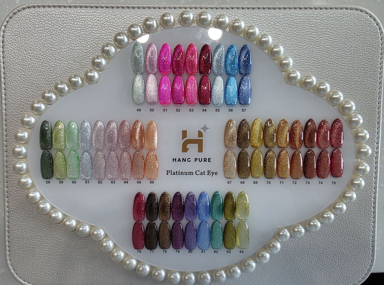 Platinum Cat-Eye gel colors, numbers 49 to 84